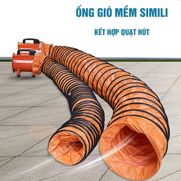 Ống Gió Mềm Quạt Hút Simili Phi 500